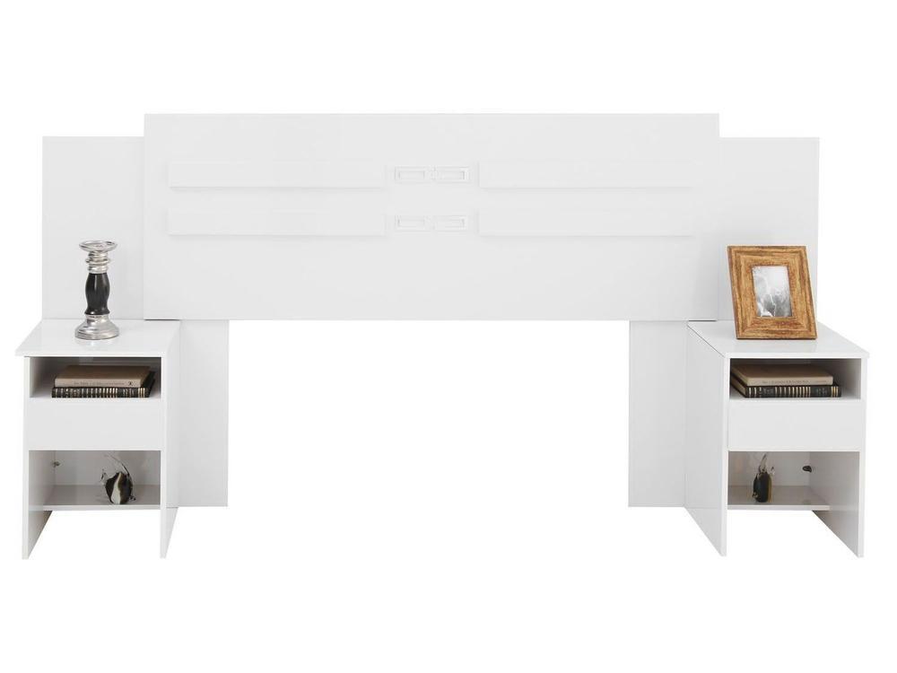 Cabeceira Casal e Queen MDP com 2 Prateleira 2 Mesas - 11