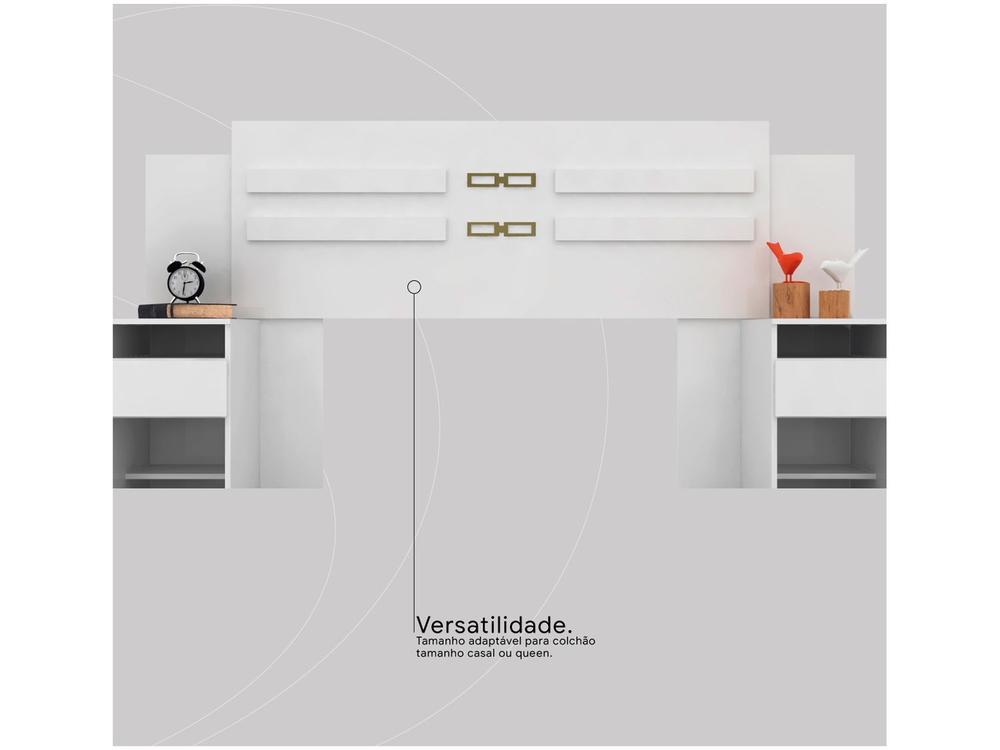 Cabeceira Casal e Queen MDP com 2 Prateleira 2 Mesas - 25
