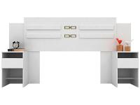 Cabeceira Casal e Queen MDP com 2 Prateleira 2 Mesas - 26