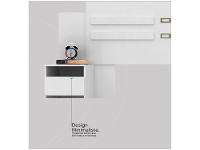 Cabeceira Casal e Queen MDP com 2 Prateleira 2 Mesas - 6