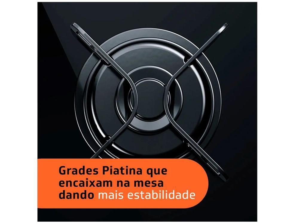 Cooktop 4 Bocas Brastemp Preto a Gás GLP - 8