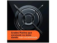 Cooktop 4 Bocas Brastemp Preto a Gás GLP - 8