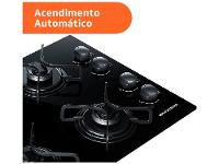 Cooktop 4 Bocas Brastemp Preto a Gás GLP - 9