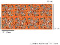 Adesivo de Azulejo Abstrato PVC Adesif N1905771 - 5