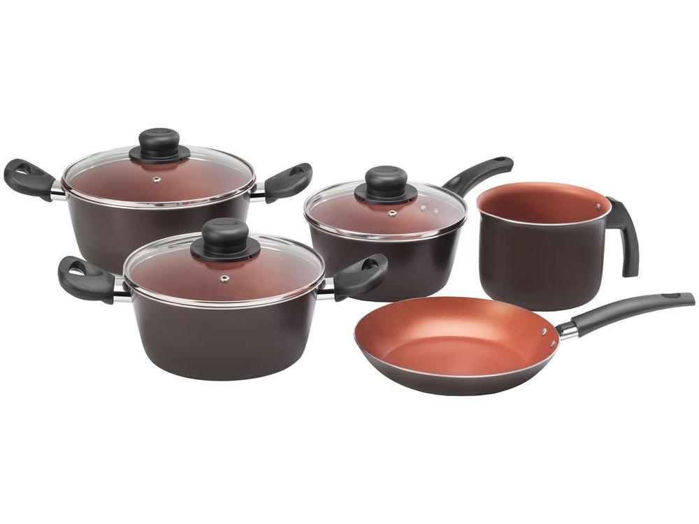 Jogo de Panelas Multiflon Antiaderente de Alumínio - 5