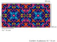 Adesivo de Azulejo Abstrato PVC Adesif N1905779 - 5