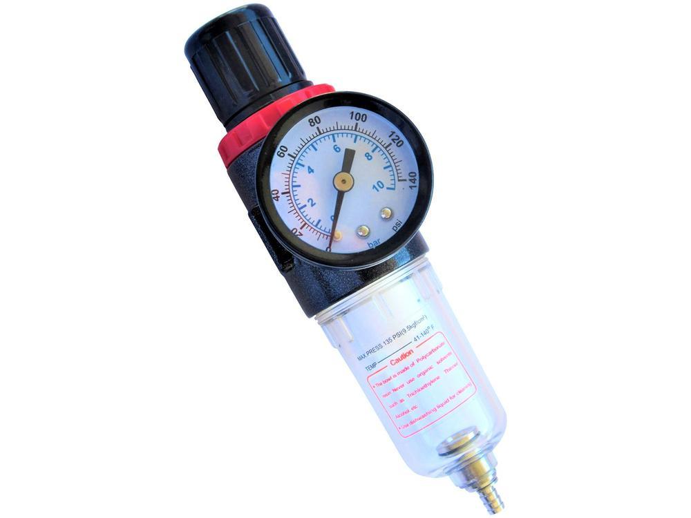 Filtro Regulador de Ar com Manômetro 1/4” 650L/min - 1