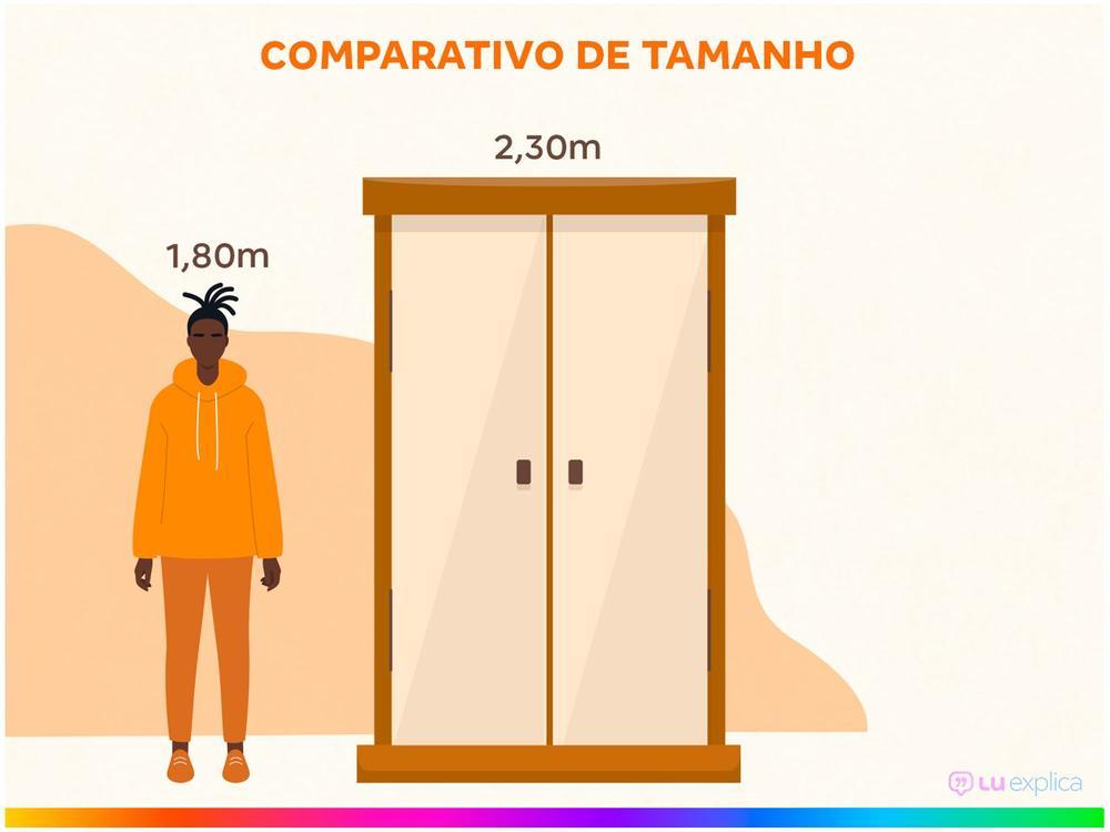 Guarda-roupa Casal 2 Portas de Correr 3 Gavetas - 12