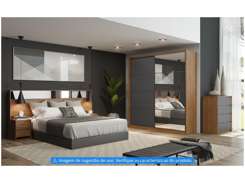 Guarda-roupa Casal 2 Portas de Correr 3 Gavetas - 6