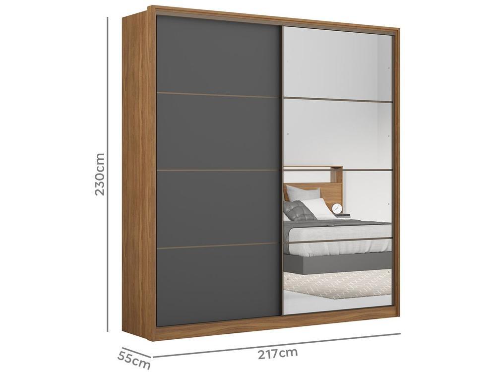 Guarda-roupa Casal 2 Portas de Correr 3 Gavetas - 8