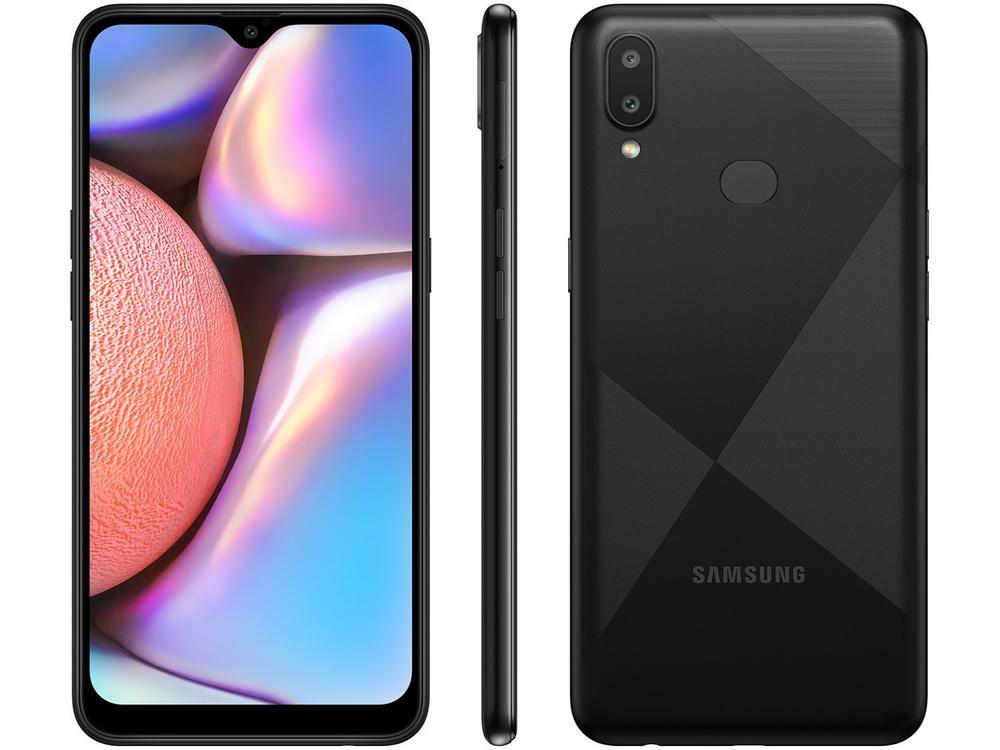 Smartphone Samsung Galaxy A10s 32GB Preto Absurdo - 4G 2GB RAM Tela 6,2” Câm. Dupla + Selfie 8MP - 1
