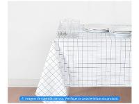 Toalha de Mesa Retangular Naturalle Verde Musgo 180x280cm Grid Verde - 3