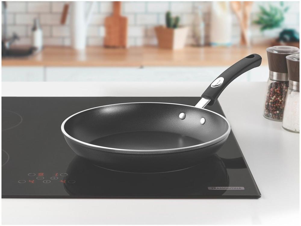 Frigideira Antiaderente Tramontina de Alumínio Mônaco Induction Preta 24cm - 6