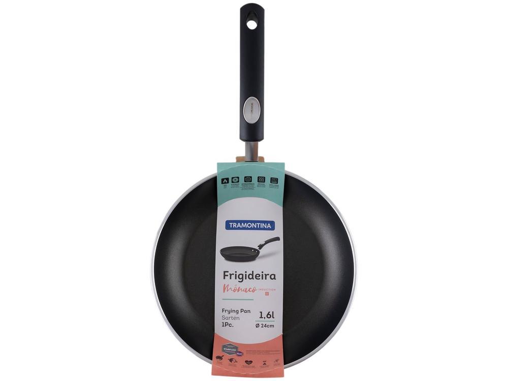 Frigideira Antiaderente Tramontina de Alumínio Mônaco Induction Preta 24cm - 5