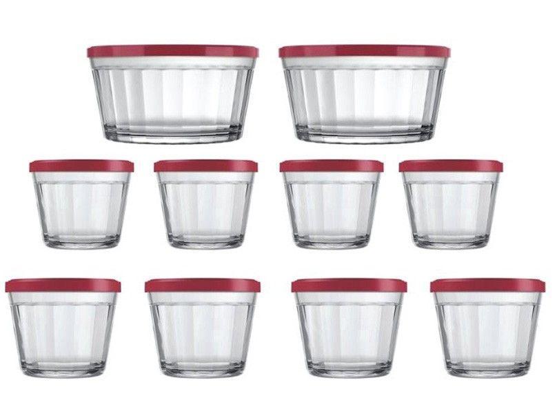 Conjunto de Tigelas de Vidro 10 Peças Copo Americano Tigela Americano - 1