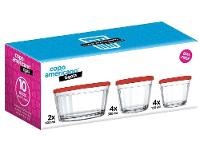 Conjunto de Tigelas de Vidro 10 Peças Copo Americano Tigela Americano - 6