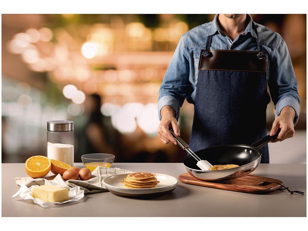 Frigideira Antiaderente Tramontina Inox Fundo Triplo Grano Baquelite 26cm - 2