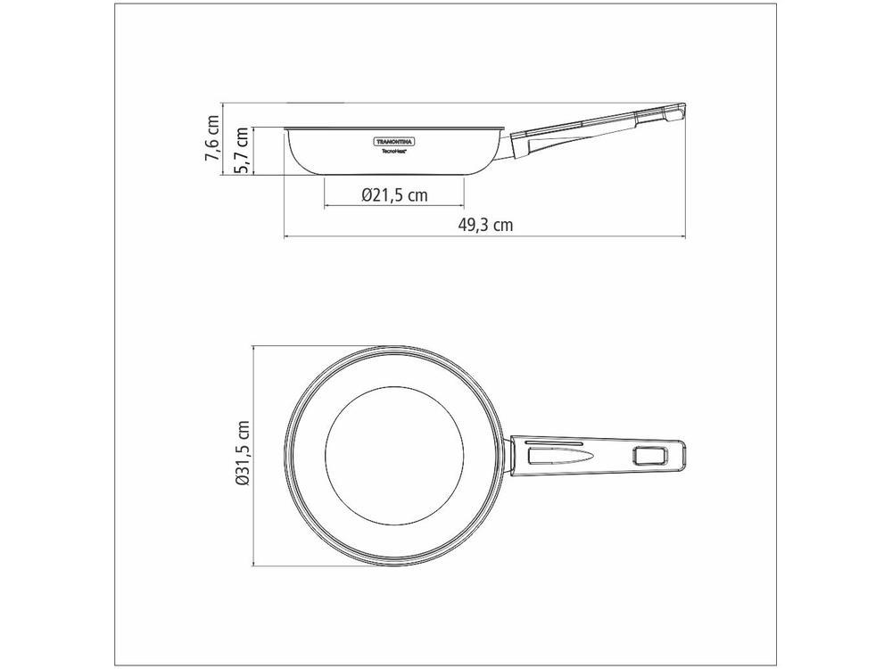 Frigideira Antiaderente Tramontina Inox Grano Baquelite 30cm - 9