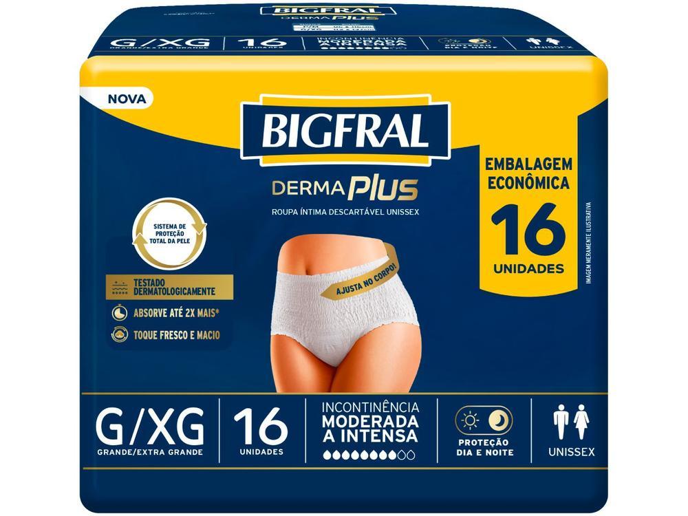 Roupa Íntima Descartável Bigfral G e XG Derma Plus 16 Unidades - 1