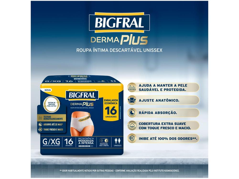 Roupa Íntima Descartável Bigfral G e XG Derma Plus 16 Unidades - 3