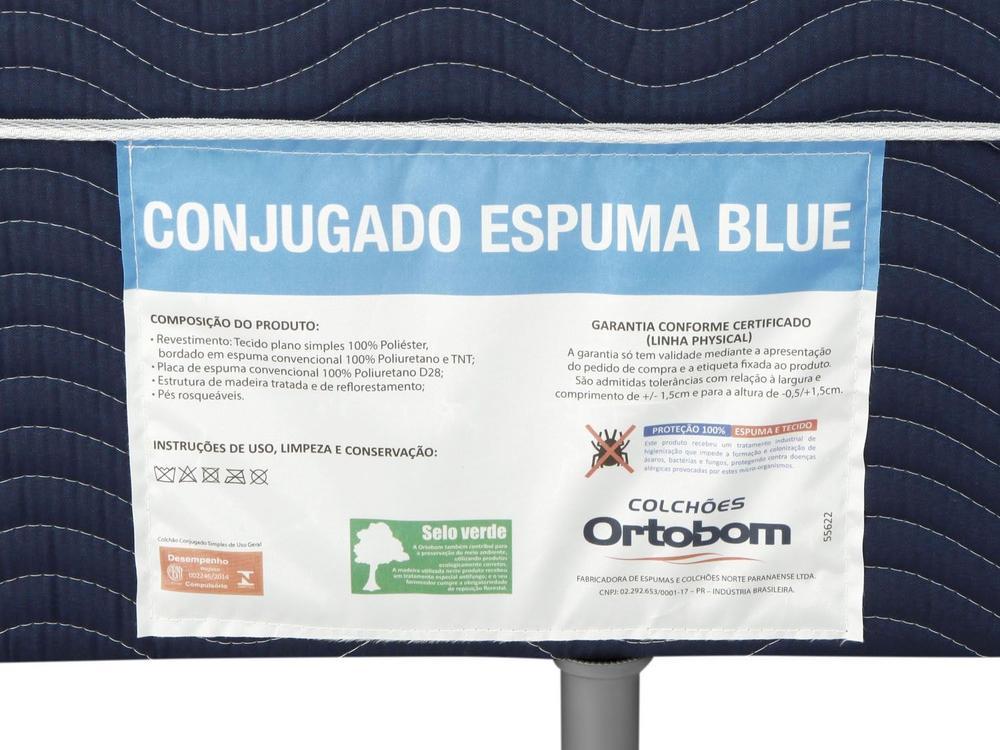 Cama Box Solteiro Ortobom Conjugado 43cm de Altura Physical Blue - 7
