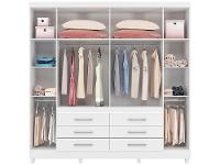 Guarda-roupa Casal com Espelho 6 Portas