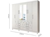 Guarda-roupa Casal com Espelho 6 Portas - 3