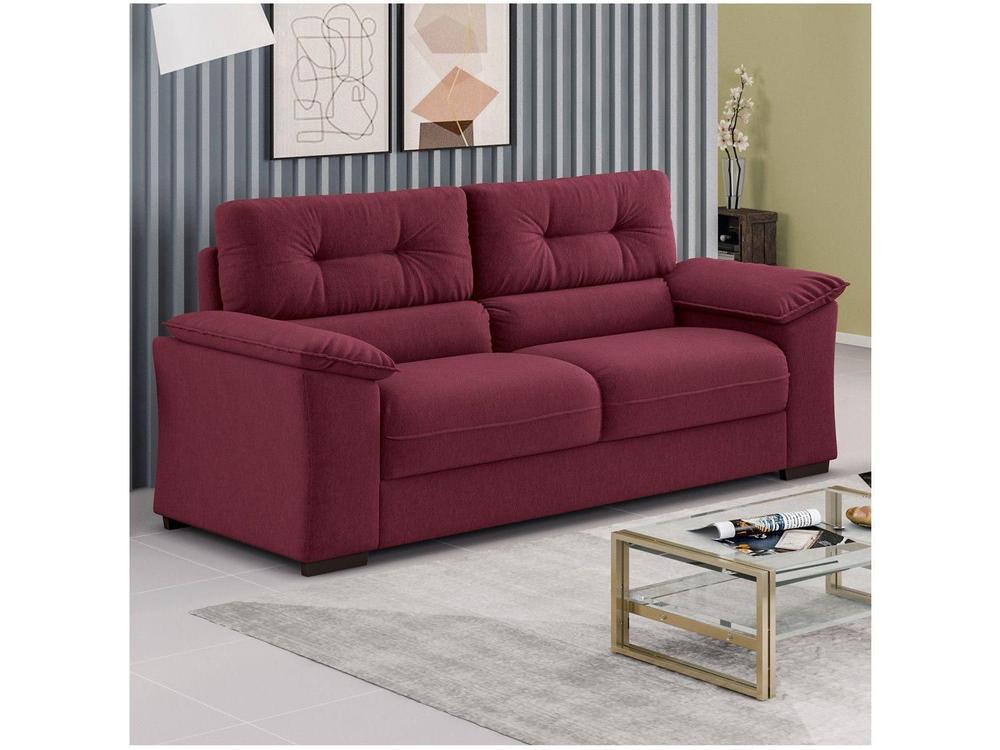 Sofá 3 Lugares Suede Decore Cascaya Linoforte - 4