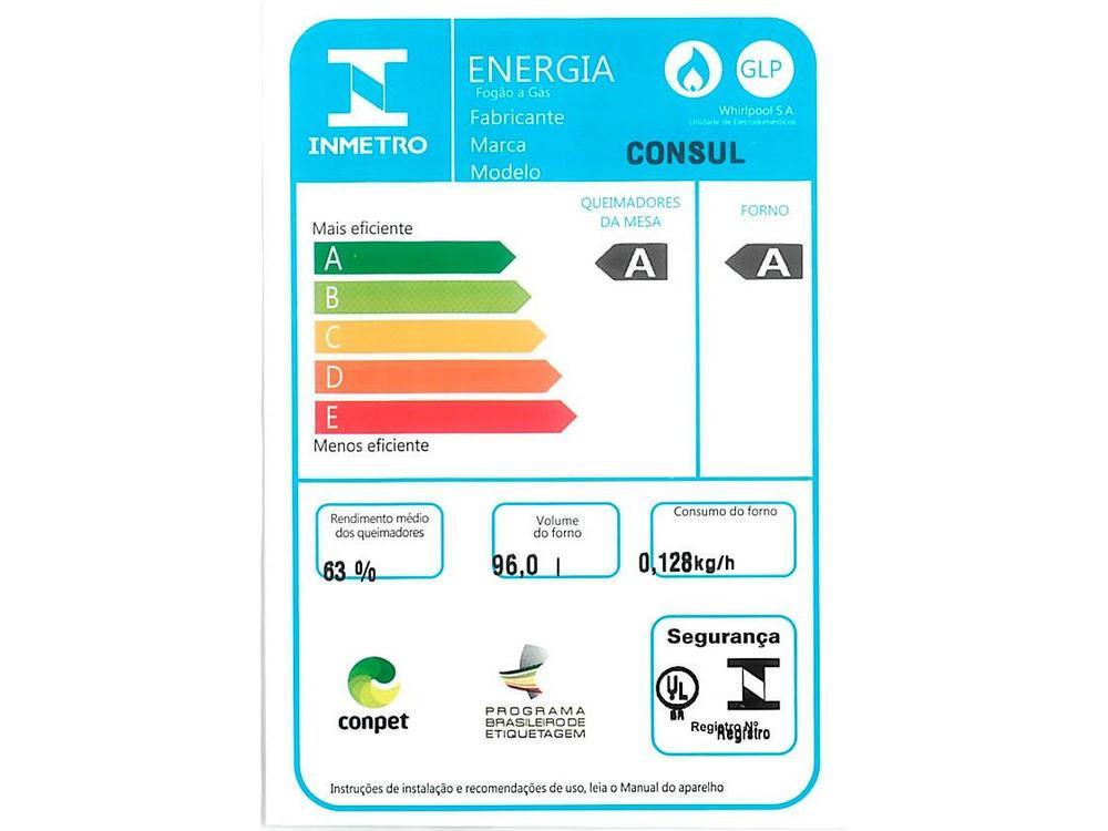 Fogão 5 Bocas Consul Branco CFS5NABUNA - 9