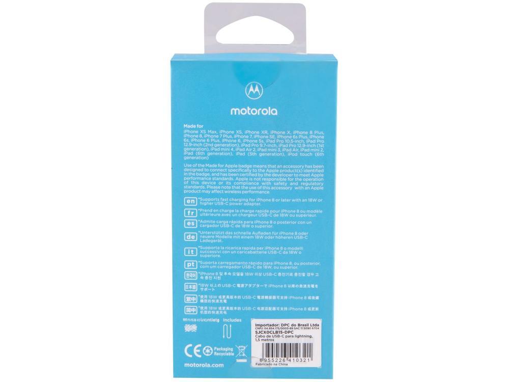 Cabo USB-C para Lightning 1,5m Motorola - 6