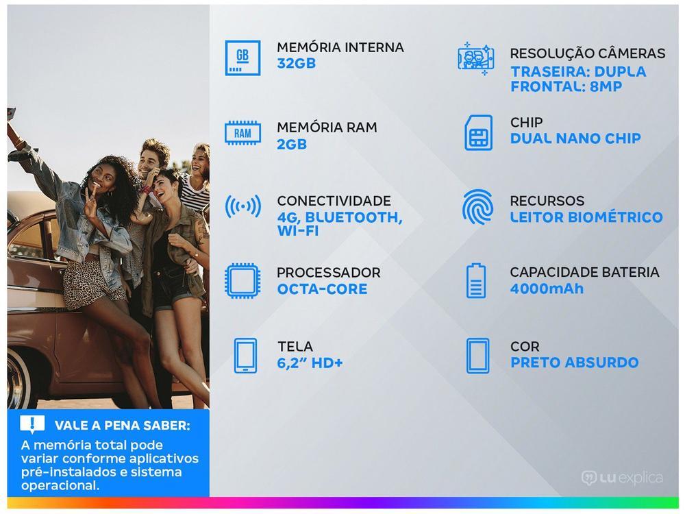 Smartphone Samsung Galaxy A10s 32GB Preto Absurdo 2GB RAM 6,2" Câm. Dupla + Selfie 8MP Dual Chip - 2