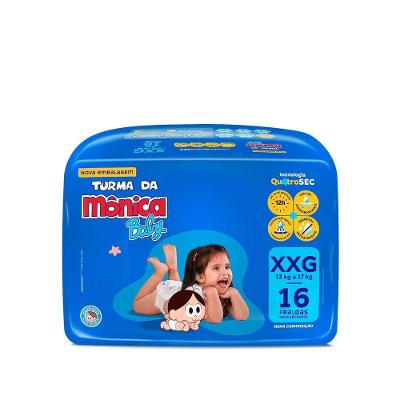 Fralda Turma da Mônica Baby Tam. XXG 13 a 17kg