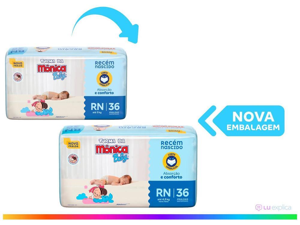 Fralda Turma da Mônica Baby Tam. RN até 4,5kg - 2