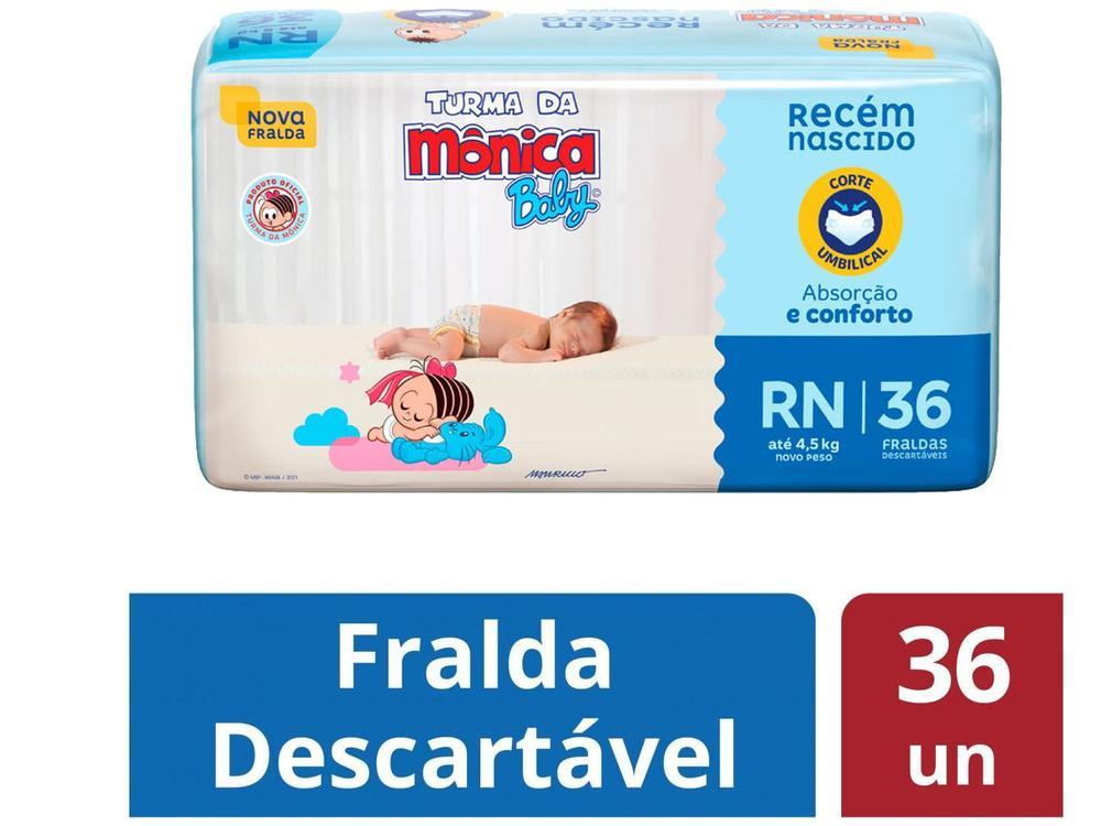 Fralda Turma da Mônica Baby Tam. RN até 4,5kg - 3