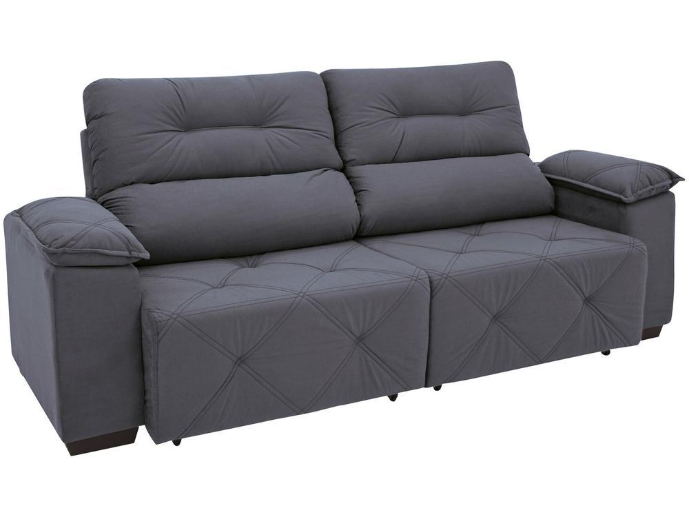 Sofá Retrátil Reclinável 3 Lugares Suede Moviment Grazzia Linoforte - 9