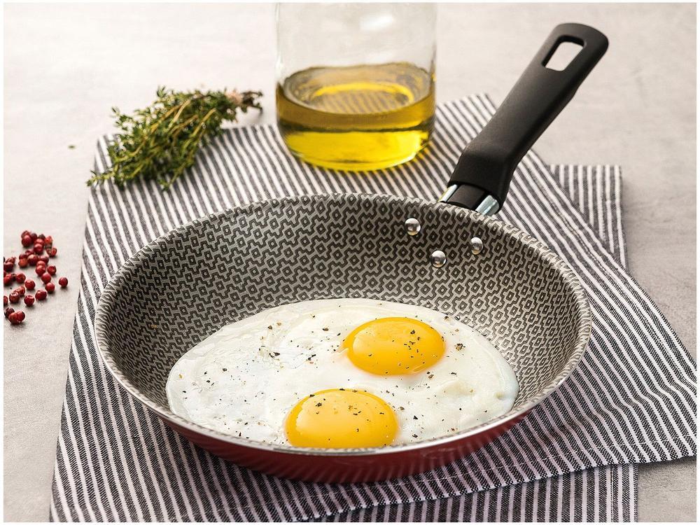 Frigideira Antiaderente Tramontina Alumínio Loreto 20380716 Vermelha 16cm - 2