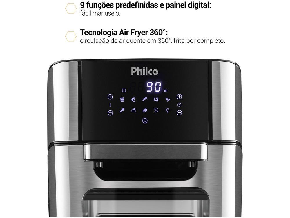 Air Fryer Philco Oven PFR2200P Preto 12L com Forno e Timer - 13