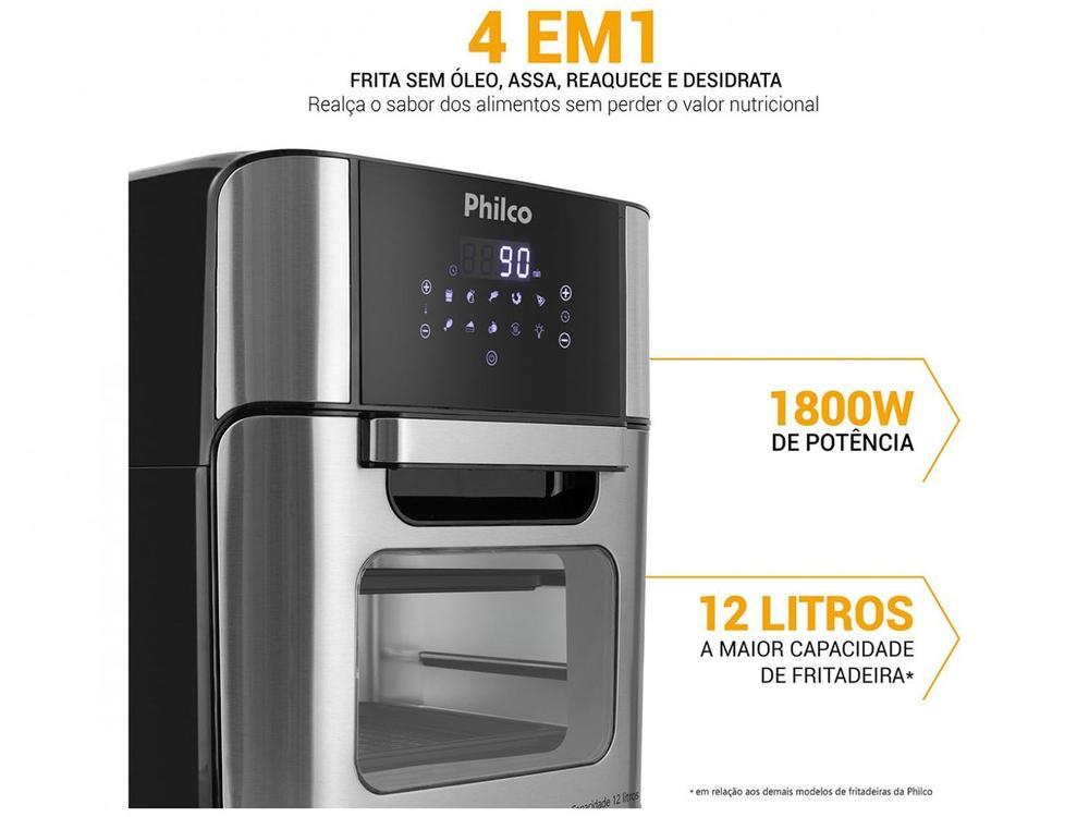 Air Fryer Philco Oven PFR2200P Preto 12L com Forno e Timer - 5
