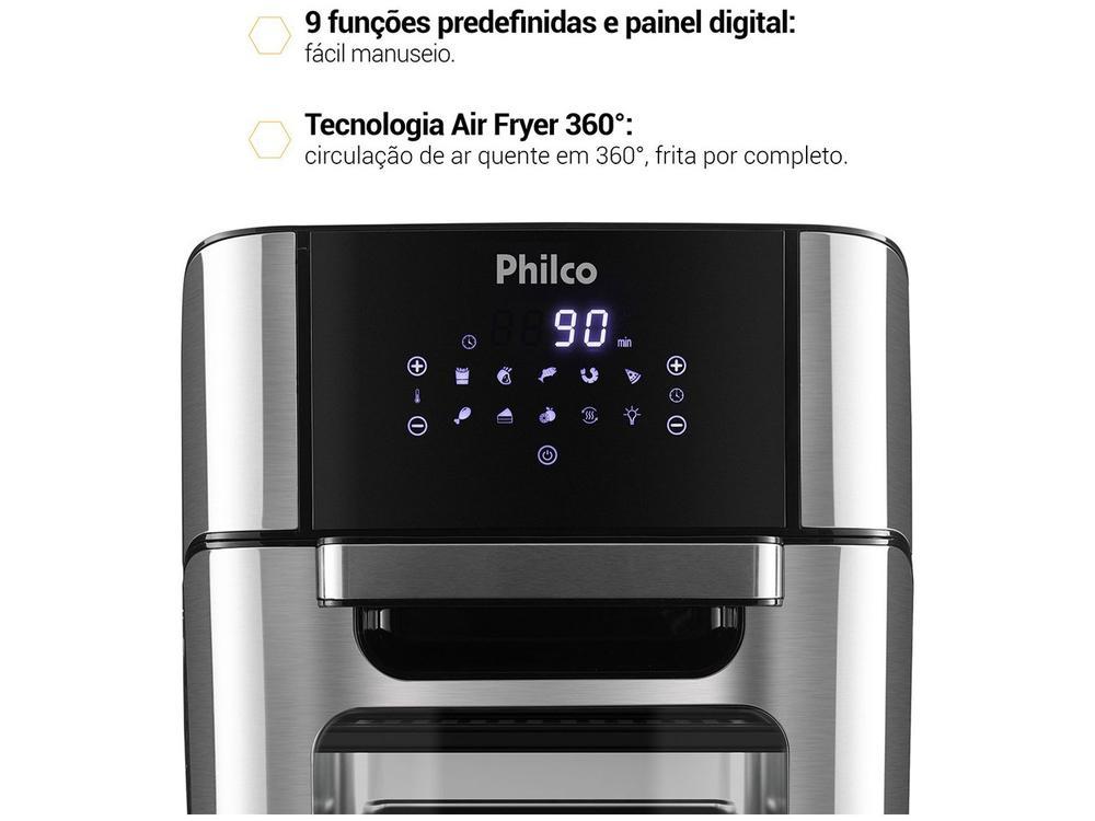 Air Fryer Philco Oven PFR2200P Preto 12L com Forno e Timer - 6