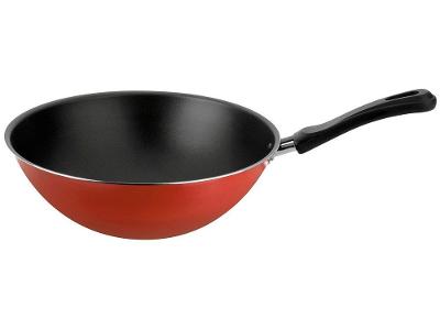 Frigideira Wok Antiaderente Multiflon de Alumínio Oriental Essencial Vermelha 28cm