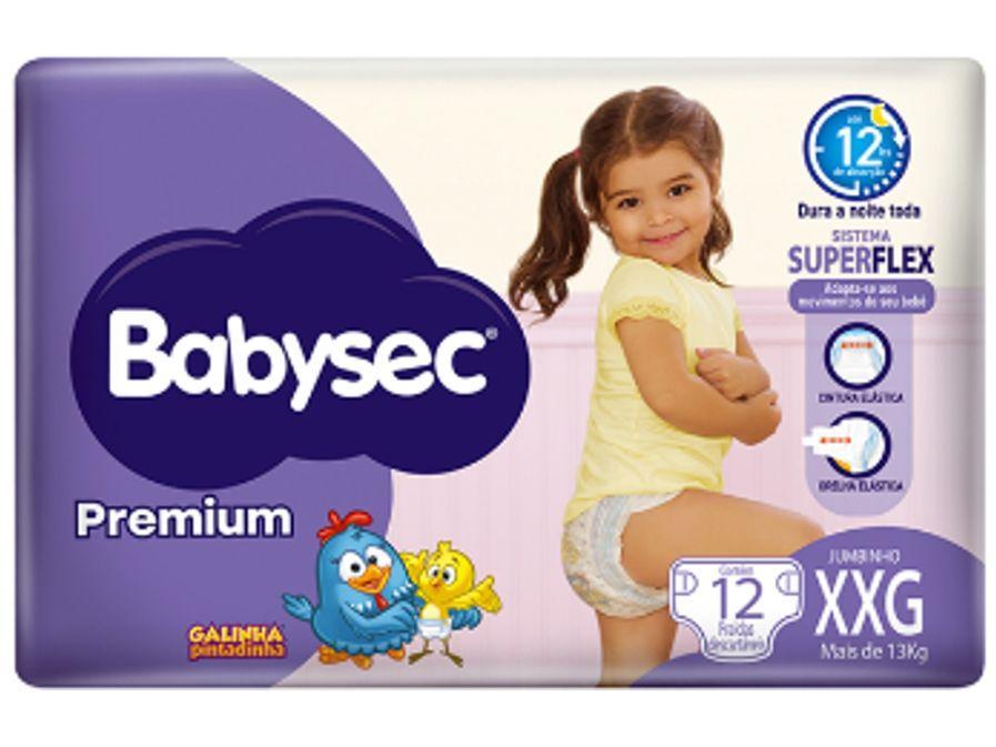 Fralda Babysec Premium Galinha Pintadinha - Tam. XXG Acima de 13kg - 1