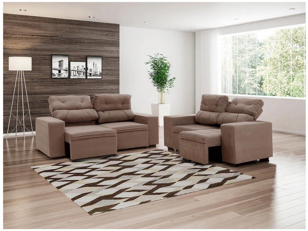 Conjunto de Sofás 2 e 3 Lugares Retrátil e - 10
