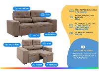 Conjunto de Sofás 2 e 3 Lugares Retrátil e - 2