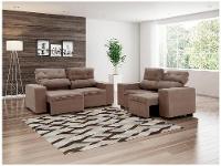 Conjunto de Sofás 2 e 3 Lugares Retrátil e - 10