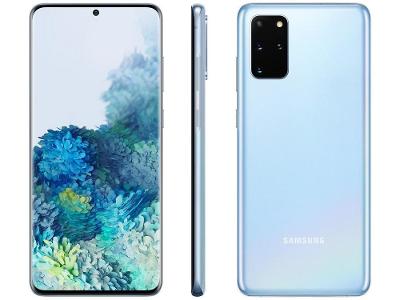 Smartphone Samsung Galaxy S20+ 128GB Cloud Blue - 8GB RAM Tela 6,7” Câm. Quádrupla + Selfie 10M