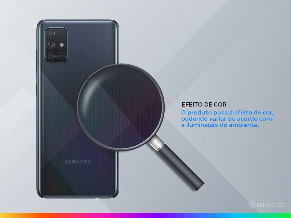 Smartphone Samsung Galaxy A71 128GB Preto 4G - 6GB RAM Tela 6,7” Câm. Quádrupla + Selfie 32MP - 3
