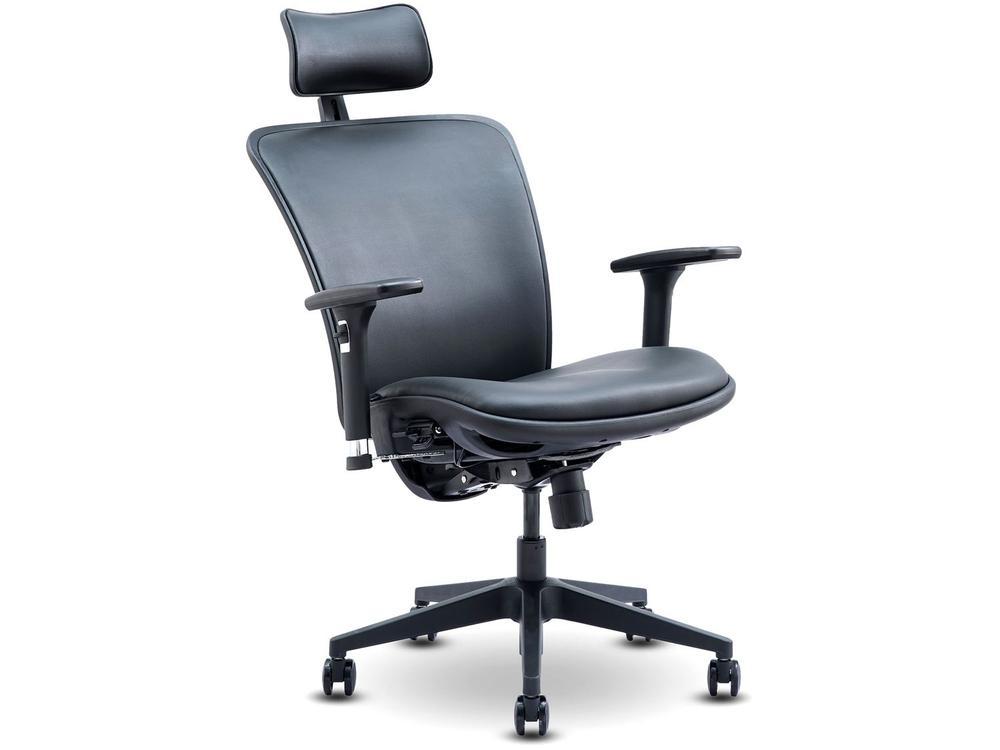 Cadeira de Escritório Presidente Giratória Preto - 3