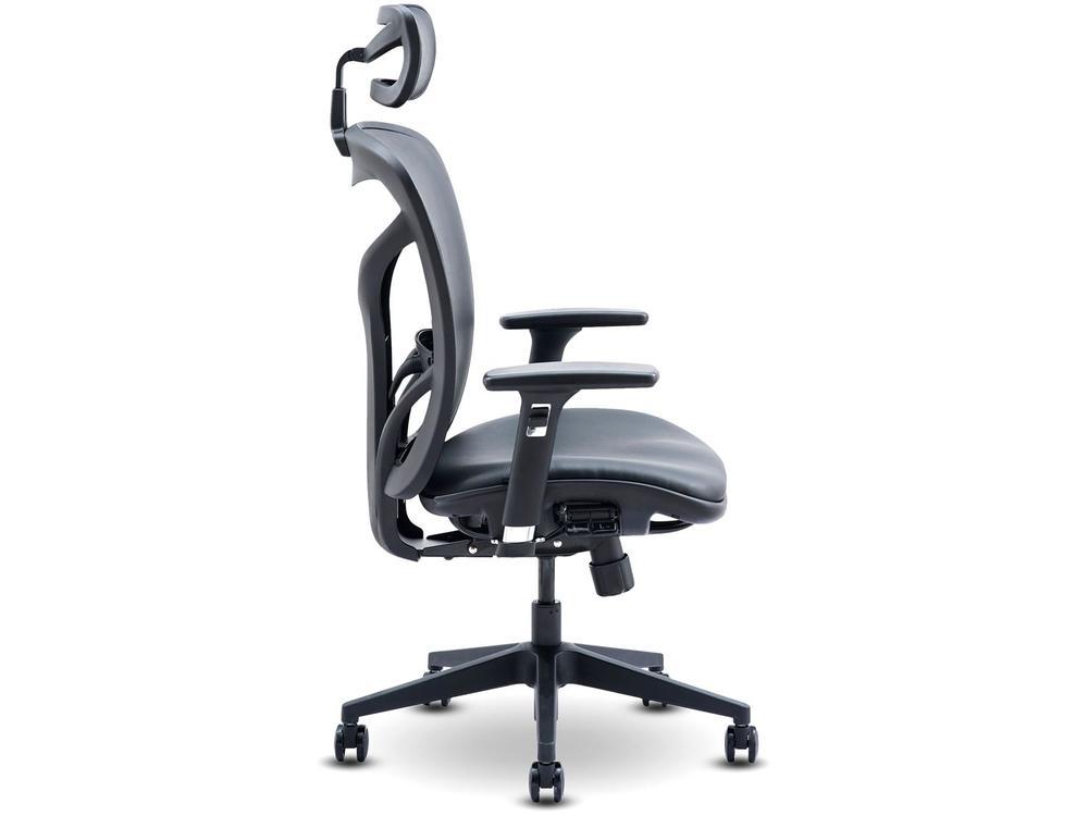 Cadeira de Escritório Presidente Giratória Preto - 7