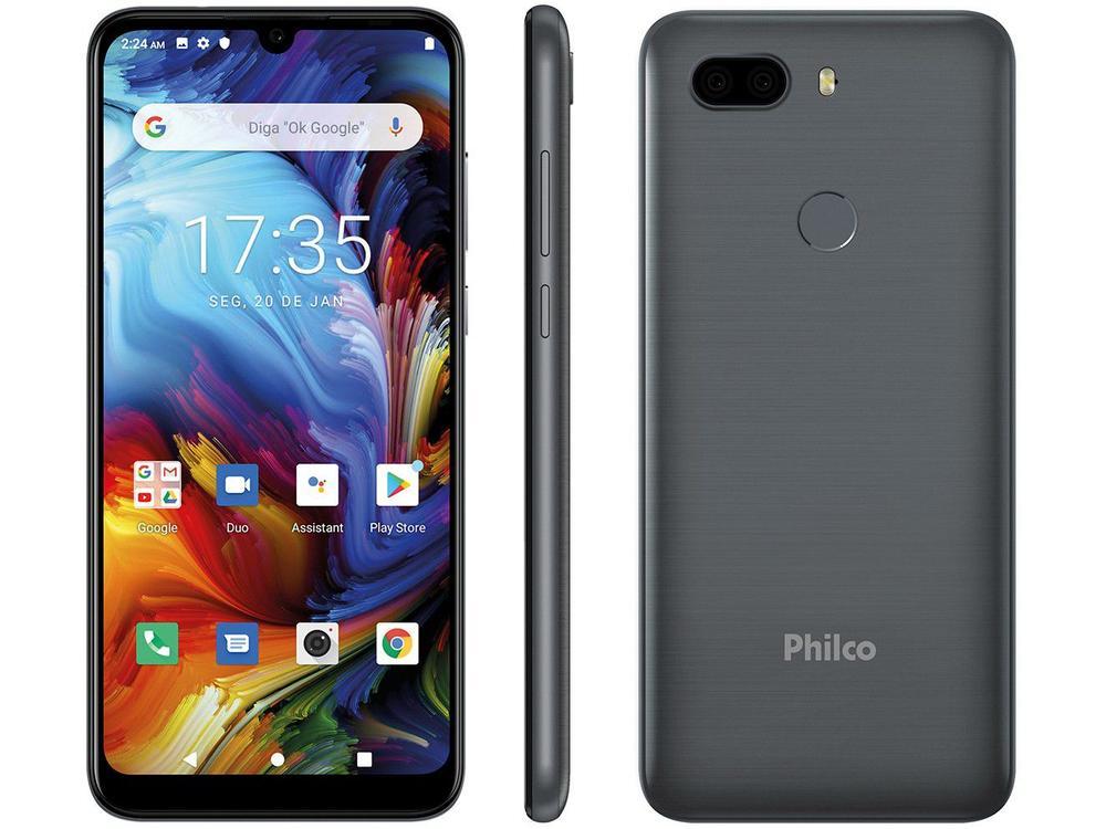 Smartphone Philco PCS02SG HIT MAX 128GB Space Grey 4G 4GB RAM Tela 6” Câm. Dupla + Selfie 8MP - 1