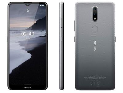 Smartphone Nokia 2.4 64GB Cinza 4G 3GB RAM 6,5” Câm. Dupla + Selfie 5MP com Pacote Offic